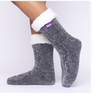 The Foozie Cozy Gray Fleece Socks